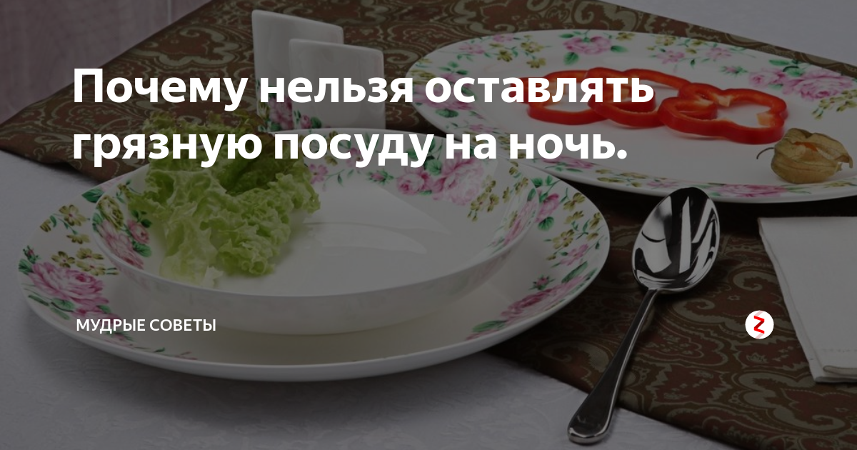 Почему нельзя оставлять грязную посуду на ночь