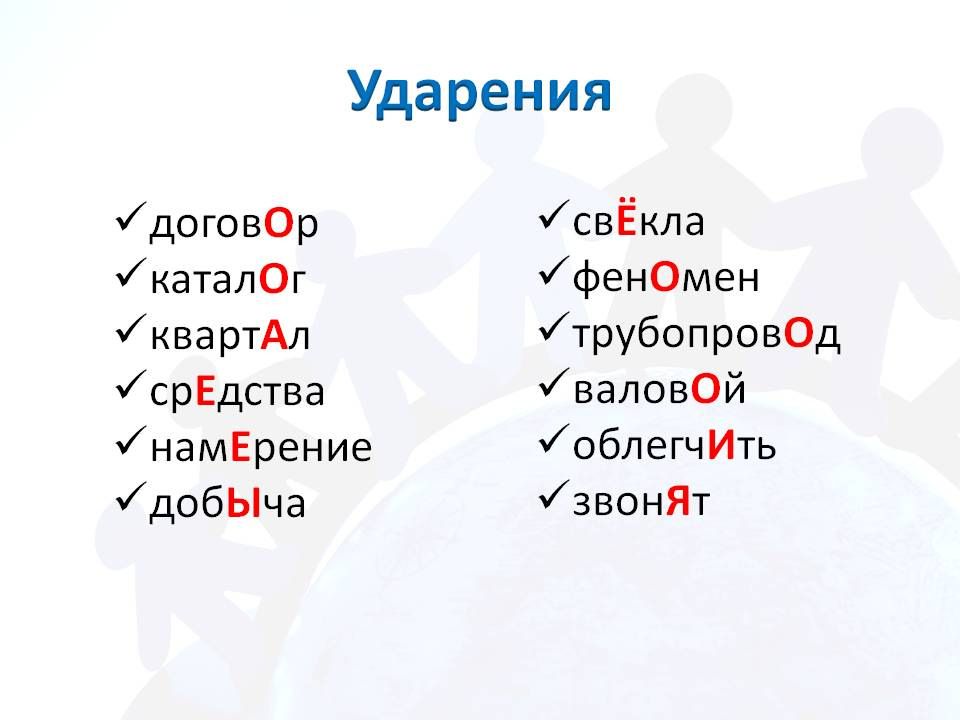 Задание 4. орфоэпические нормы (постановка ударения) / сборник тренировочных тестовых заданий: 1 — 24  / русский на 5